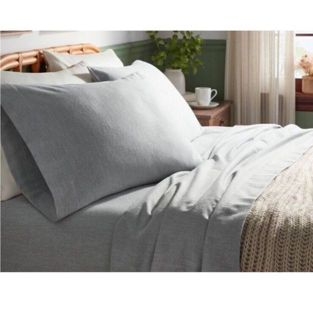 NEW Threshold Flannel Gray Pillow cases (2 pillow cases) - Picture 6 of 6
